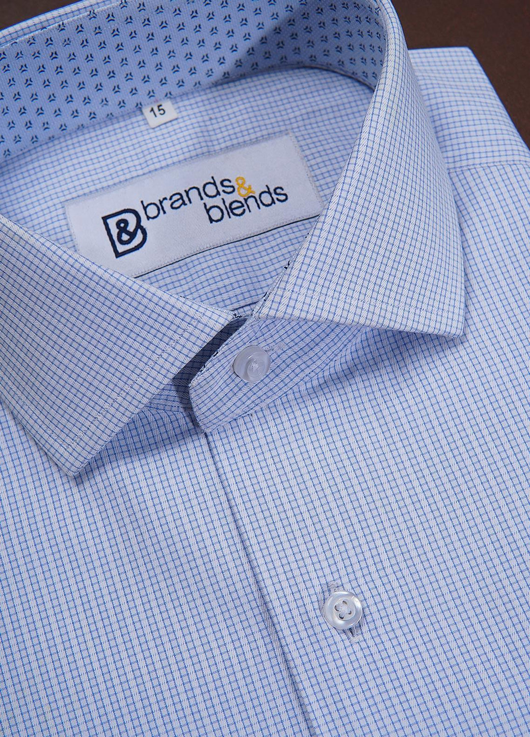 Brands & Blends Cotton Formal Shirts for Mens -  Light Blue11