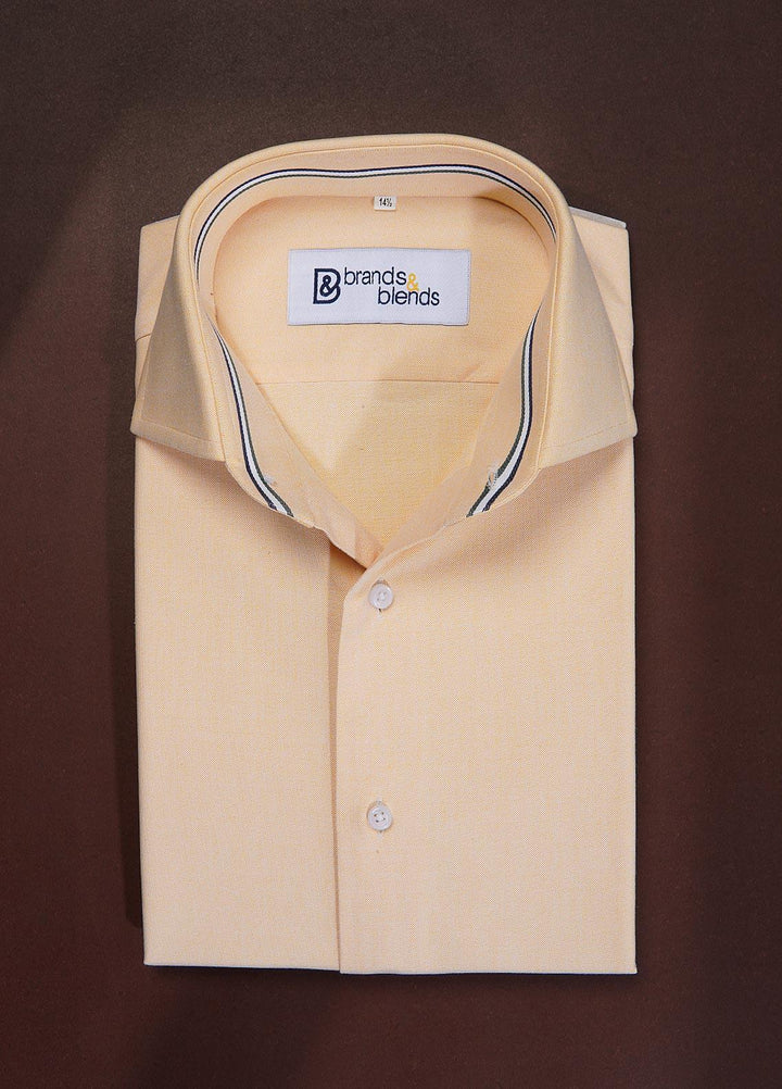 Brands & Blends Cotton Formal Shirts for Mens -  Mustard