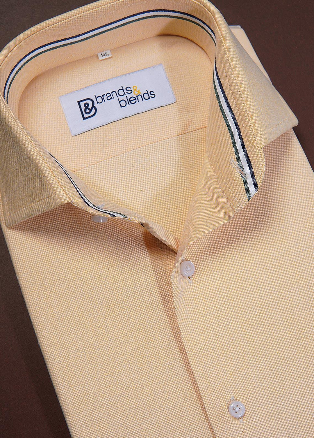 Brands & Blends Cotton Formal Shirts for Mens -  Mustard