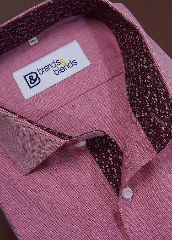 Brands & Blends Cotton Formal Shirts for Mens -  Rust