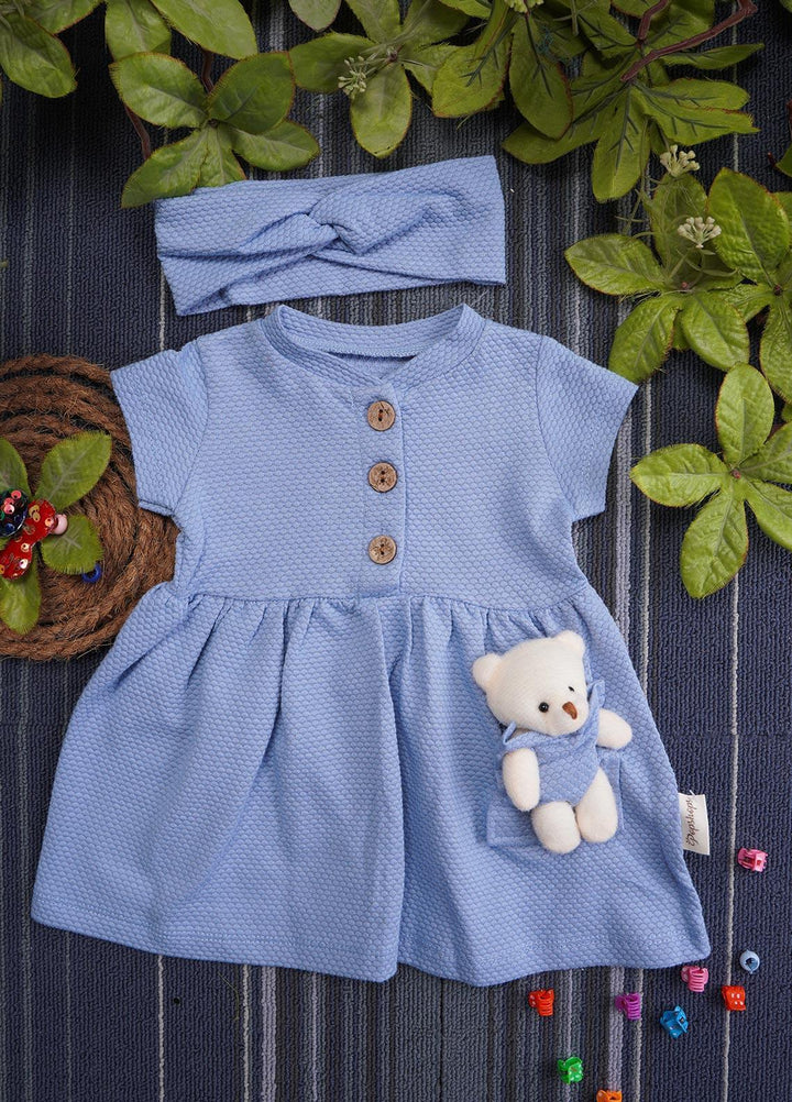 Sanaulla Exclusive Range  Fancy Frocks for Girls -  0039 Blue