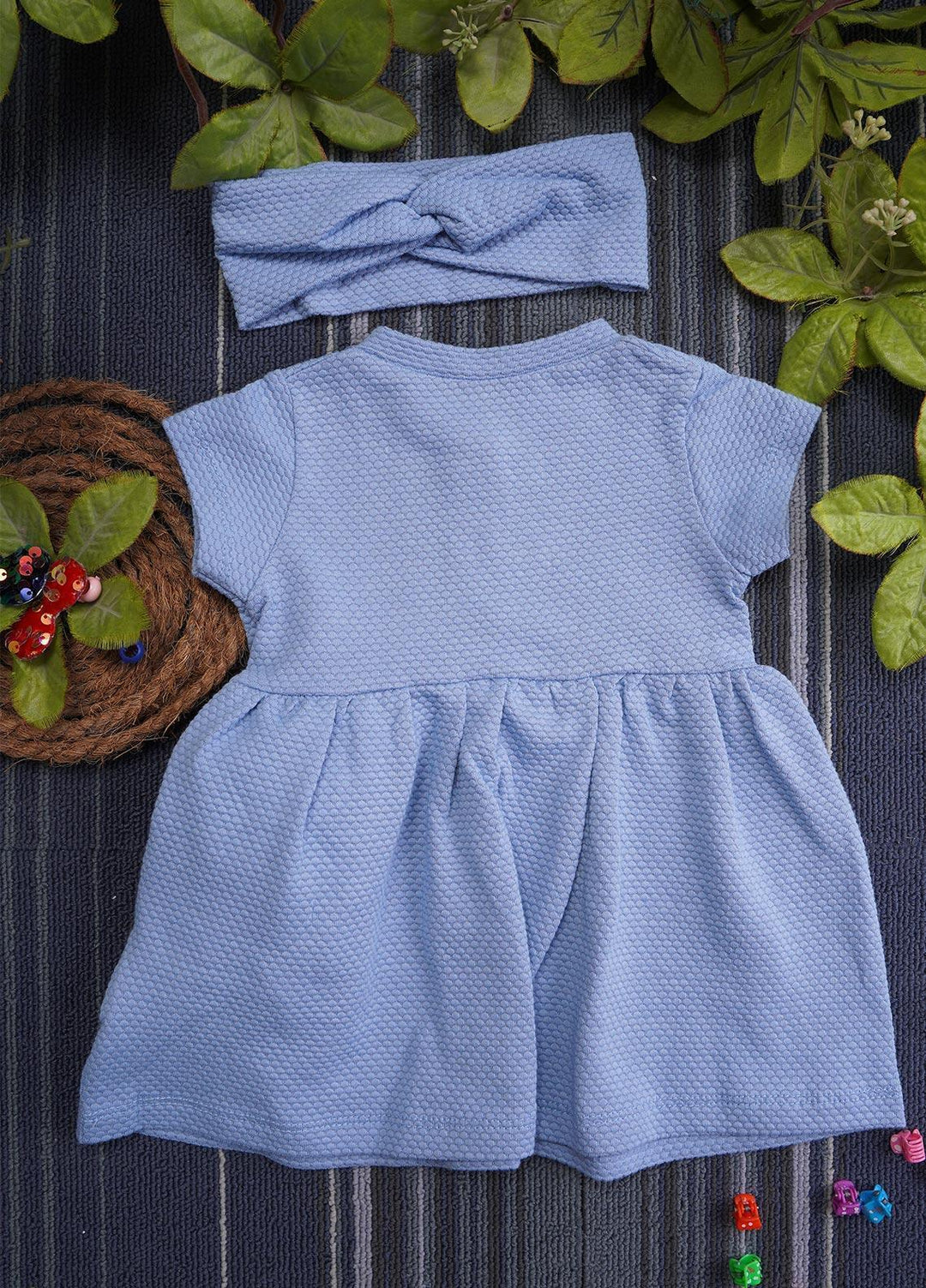 Sanaulla Exclusive Range  Fancy Frocks for Girls -  0039 Blue
