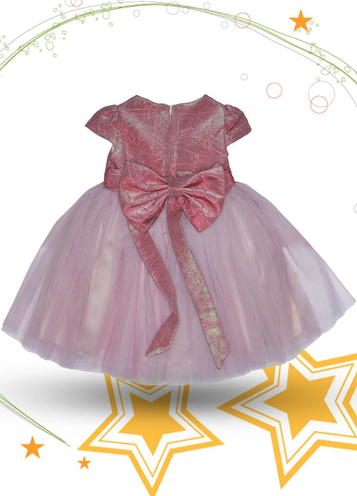 Sanaulla Exclusive Range Cotton Fancy Girls Frocks -  8200 Pink