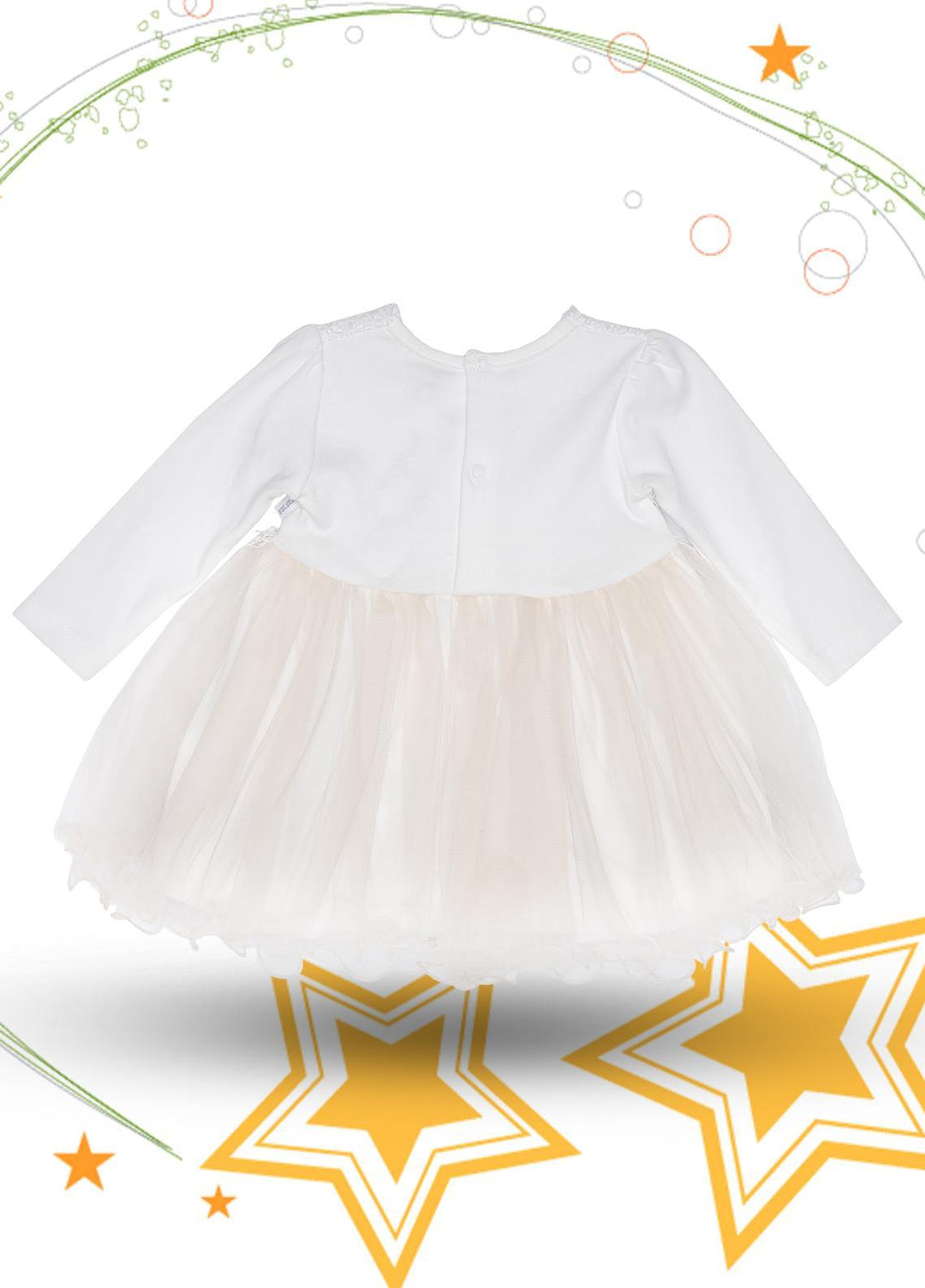 Sanaulla Exclusive Range Cotton Fancy Girls Frocks -  333367 Beige