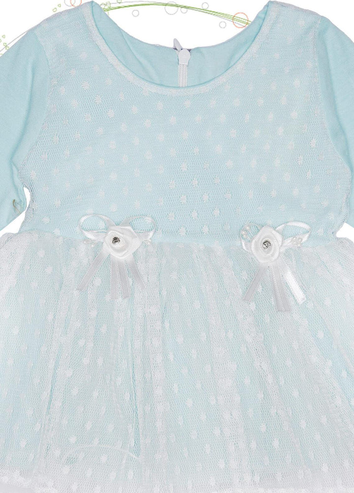 Sanaulla Exclusive Range Cotton Fancy Frocks for Girls -  342961 Ferozi