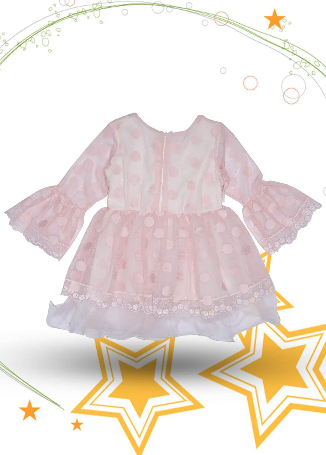 Sanaulla Exclusive Range Cotton Fancy Girls Frocks -  342958 Pink