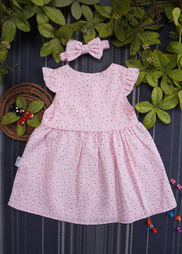 Sanaulla Exclusive Range  Fancy Girls Frocks -  1060 Pink