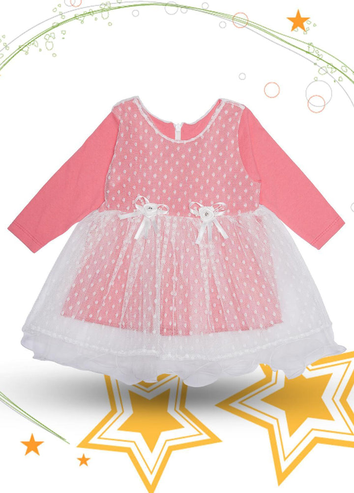 Sanaulla Exclusive Range Cotton Fancy Frocks for Girls -  342961 Pink