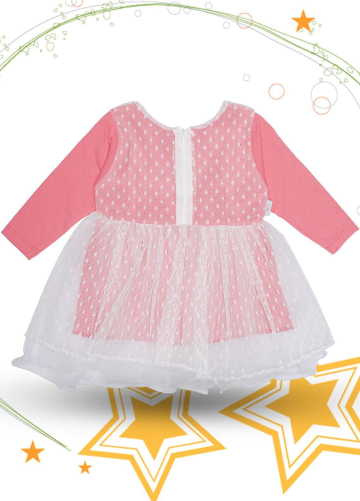 Sanaulla Exclusive Range Cotton Fancy Frocks for Girls -  342961 Pink