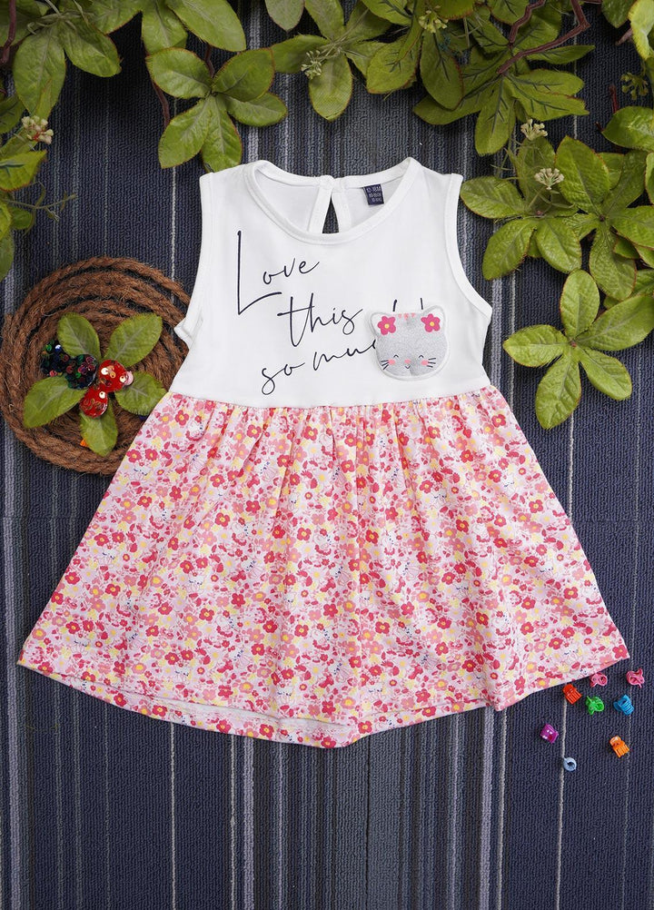 Sanaulla Exclusive Range  Fancy Girls Frocks -  132302 Light Pink