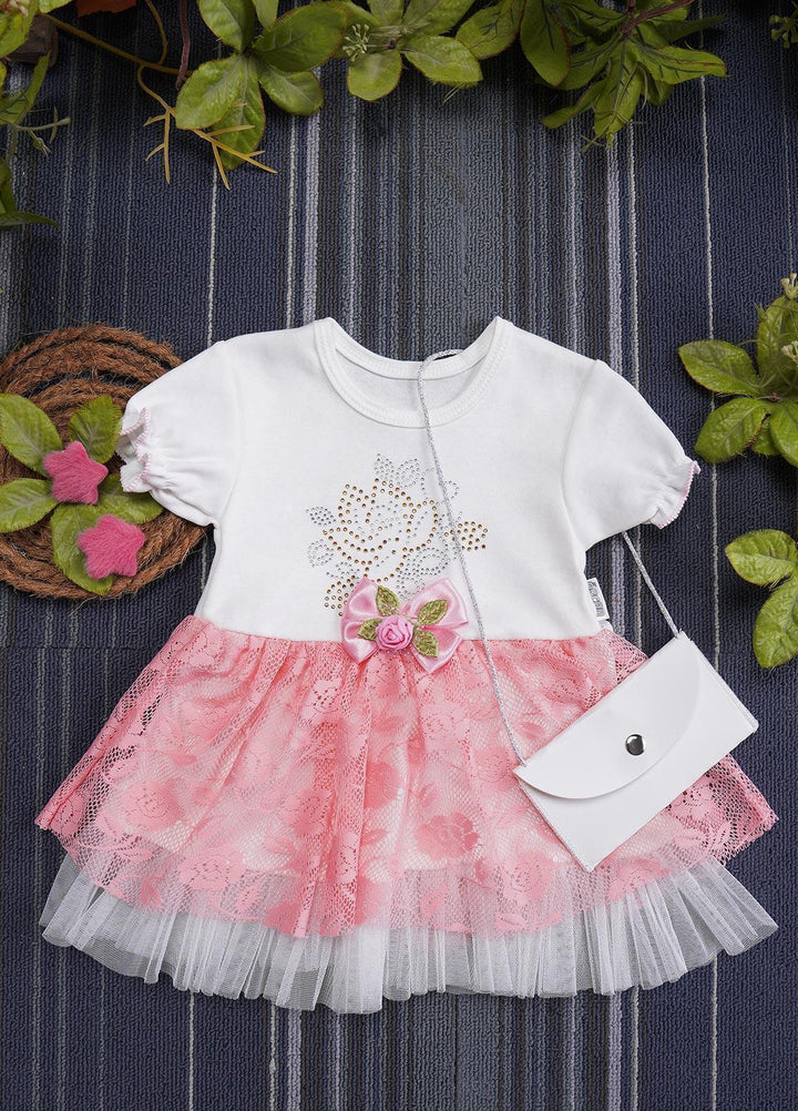 Sanaulla Exclusive Range  Fancy Frocks for Girls -  3003 Pink