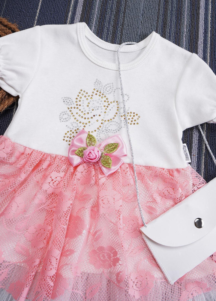 Sanaulla Exclusive Range  Fancy Frocks for Girls -  3003 Pink