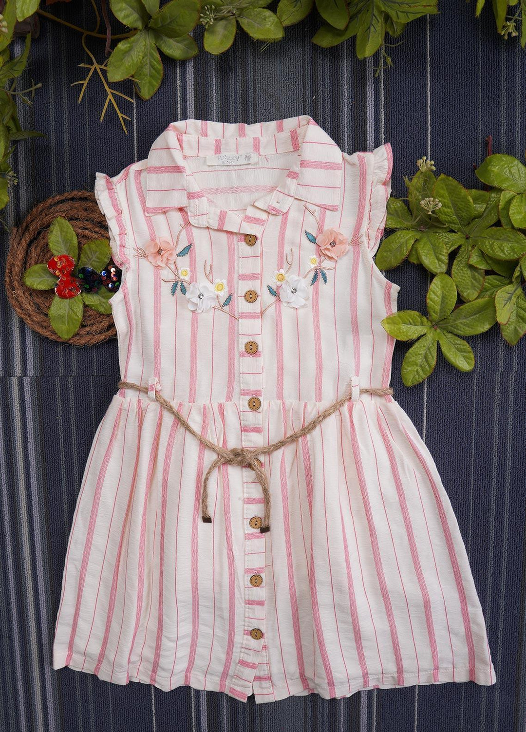 Sanaulla Exclusive Range  Fancy Girls Frocks -  3141 Cream