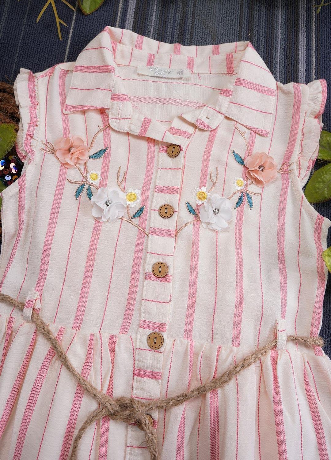 Sanaulla Exclusive Range  Fancy Girls Frocks -  3141 Cream