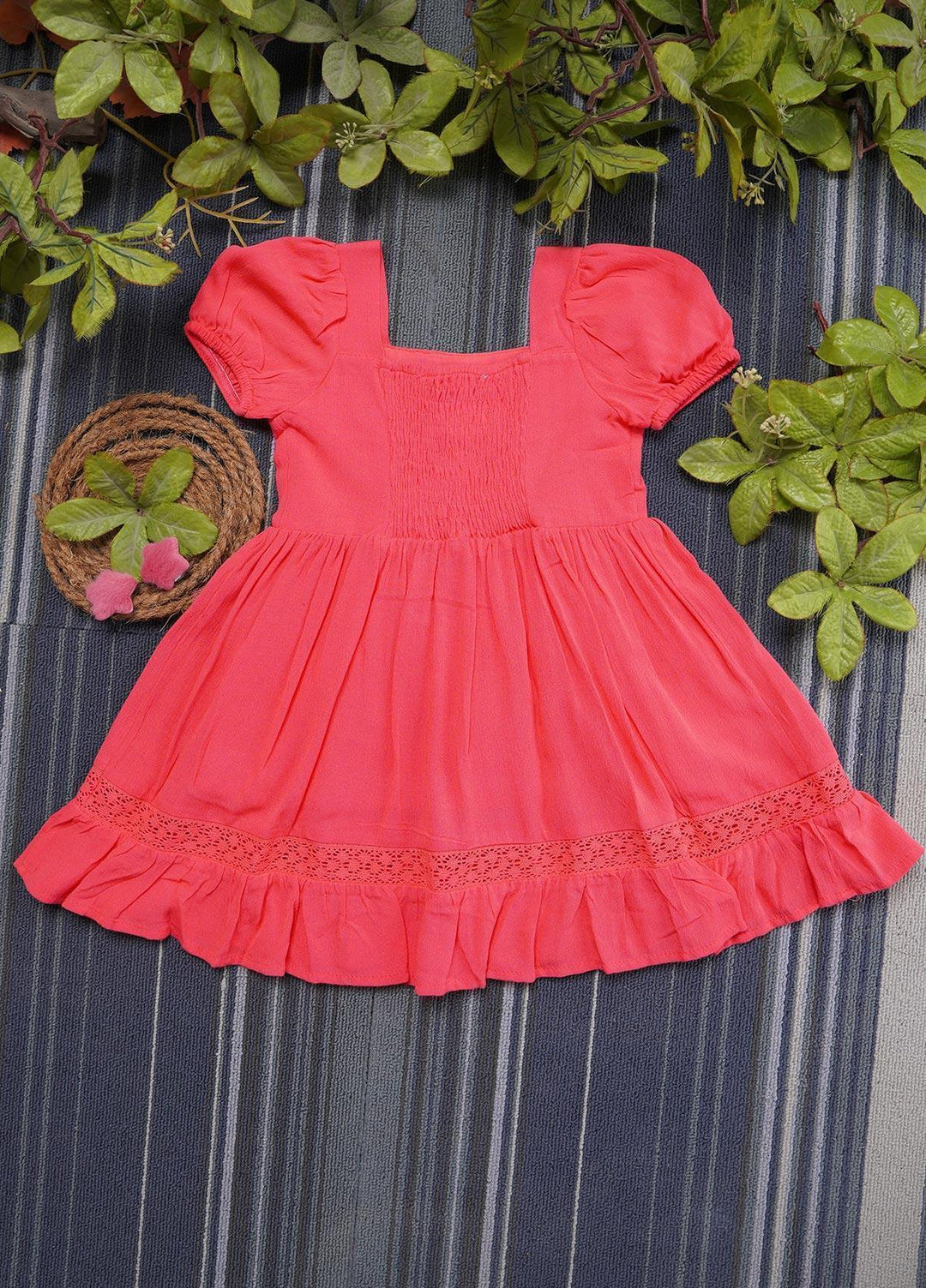 Sanaulla Exclusive Range  Fancy Girls Frocks -  3152 Pink