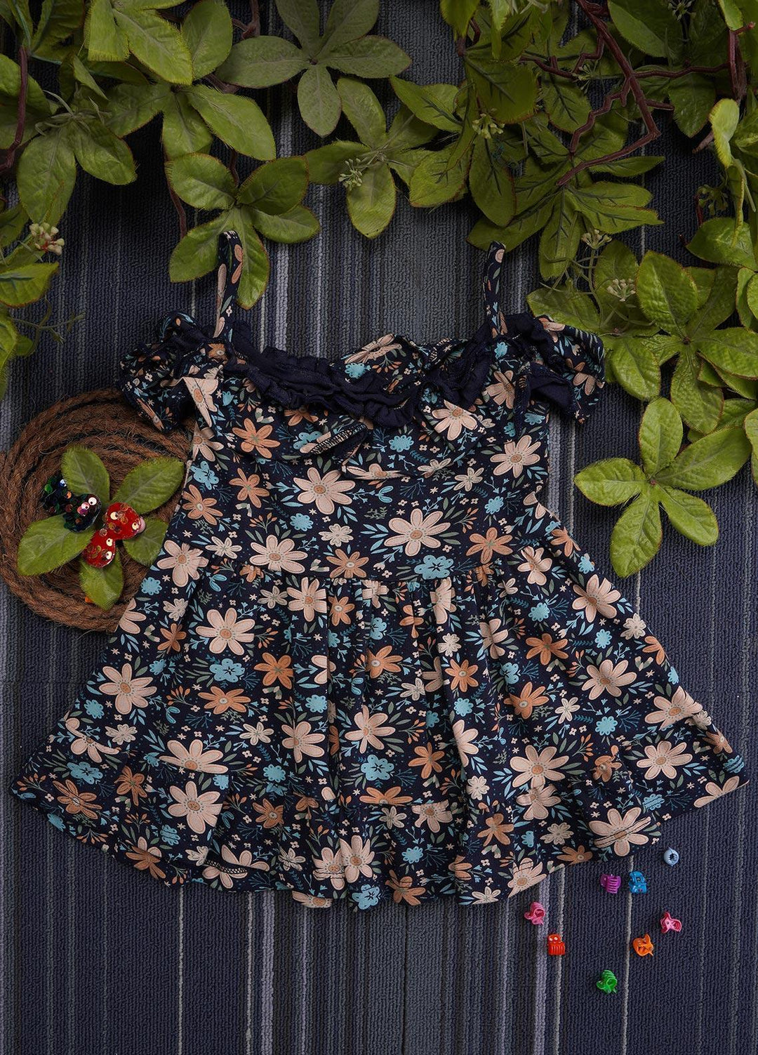 Sanaulla Exclusive Range  Fancy Frocks for Girls -  7036-0205 Blue