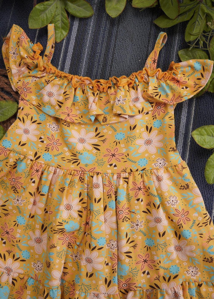 Sanaulla Exclusive Range  Fancy Frocks for Girls -  7036-0205 Yellow