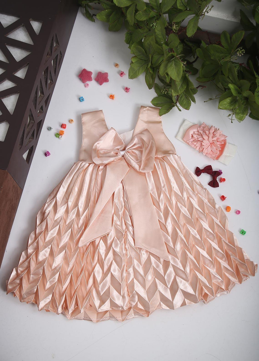 Sanaulla Exclusive Range  Fancy Frocks for Girls -  352 Pink
