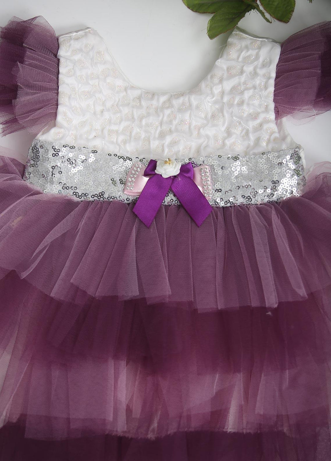 Sanaulla Exclusive Range  Fancy Girls Frocks -  0346 Purple