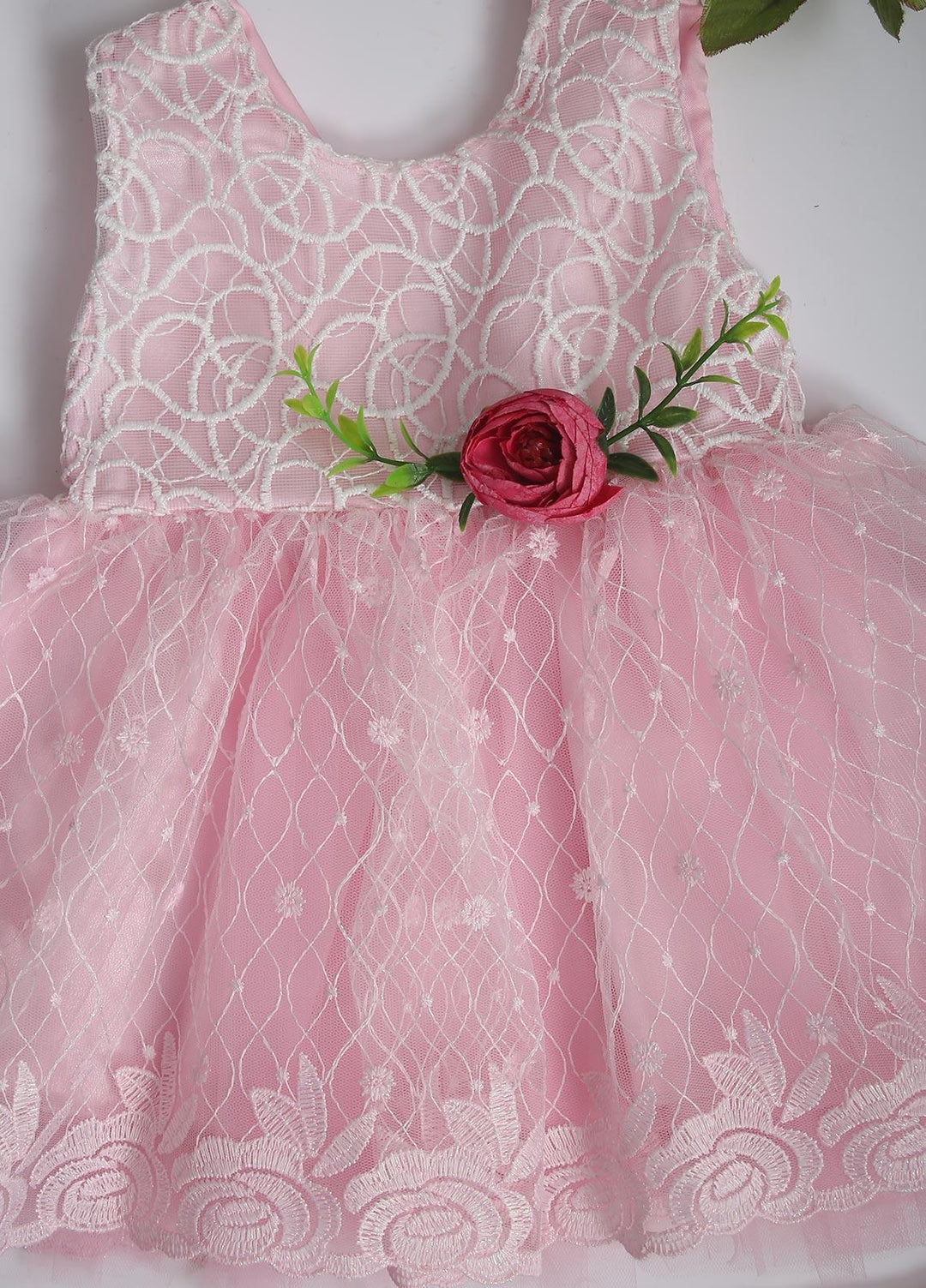 Sanaulla Exclusive Range  Fancy Frocks for Girls -  146 Pink