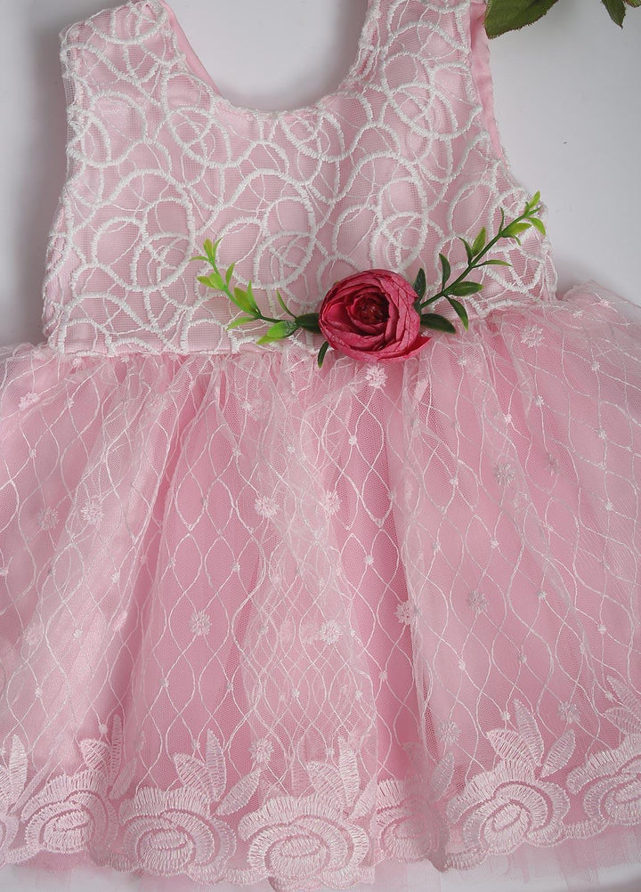 Sanaulla Exclusive Range  Fancy Frocks for Girls -  146 Pink