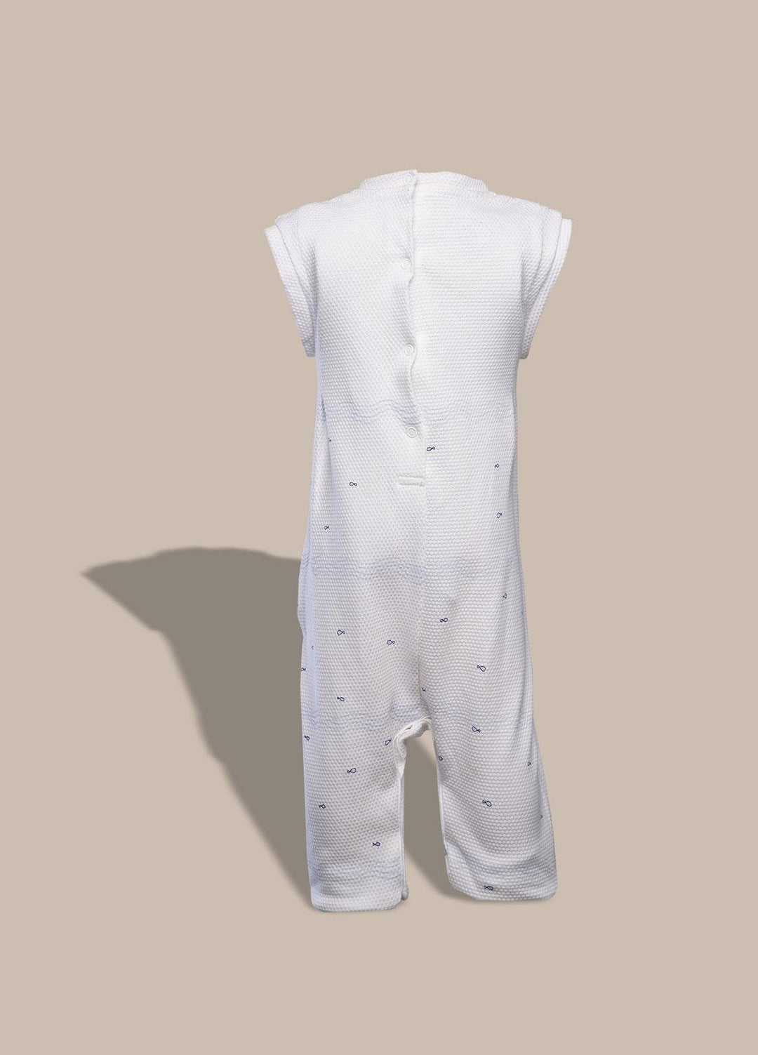 Sanaulla Exclusive Range  Pret Romper for Girls -  2540 White