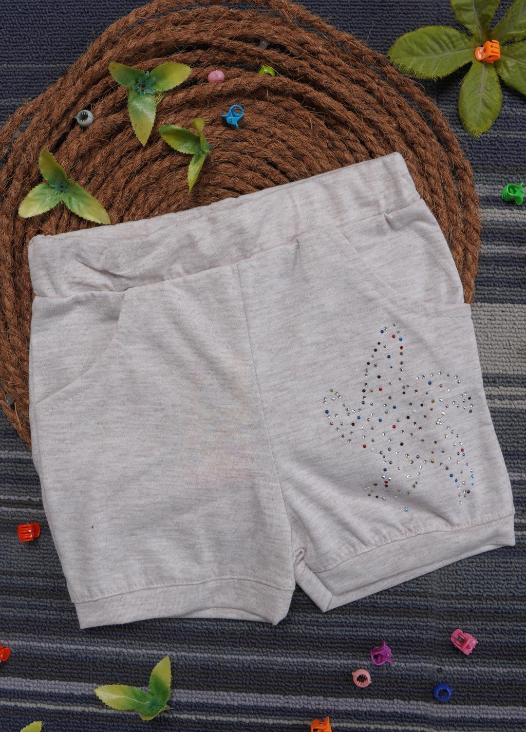 Sanaulla Exclusive Range Cotton Casual Short for Girls -   70530 Fawn