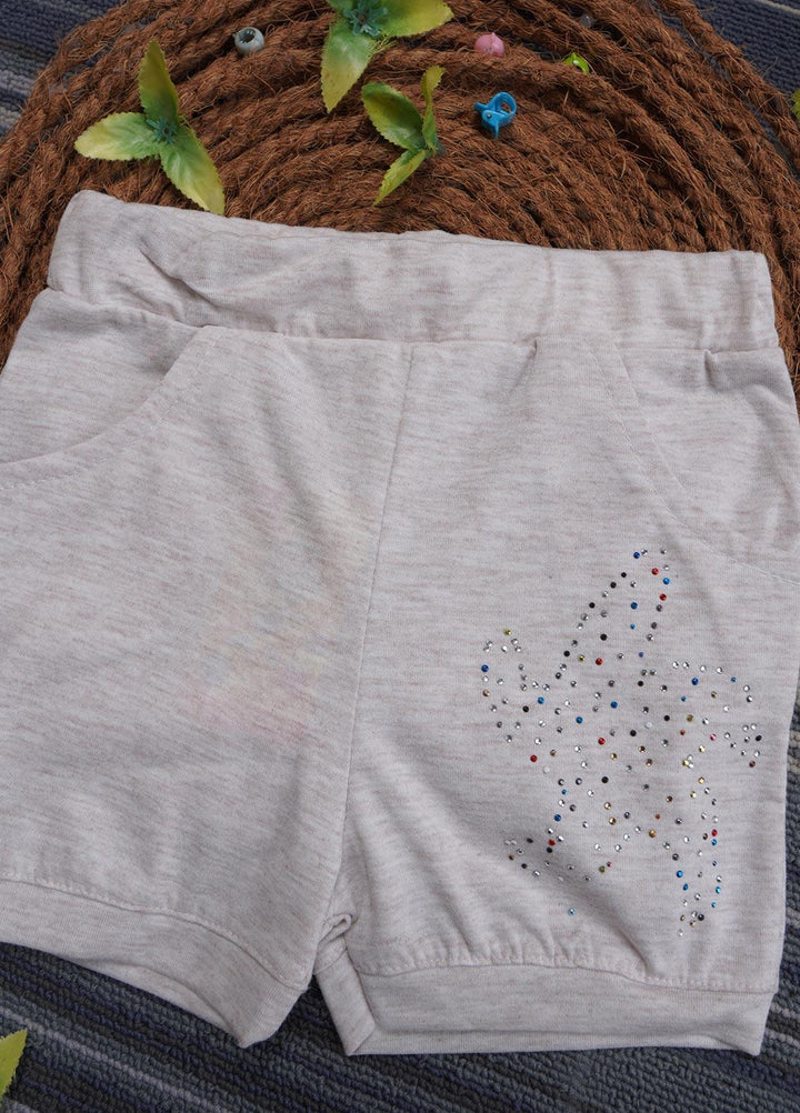 Sanaulla Exclusive Range Cotton Casual Short for Girls -   70530 Fawn