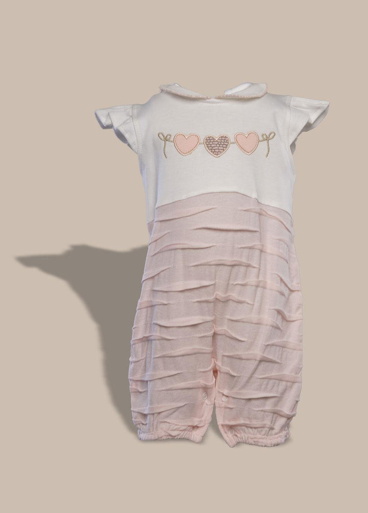 Sanaulla Exclusive Range  Pret Romper for Girls -  TU1118 Peach