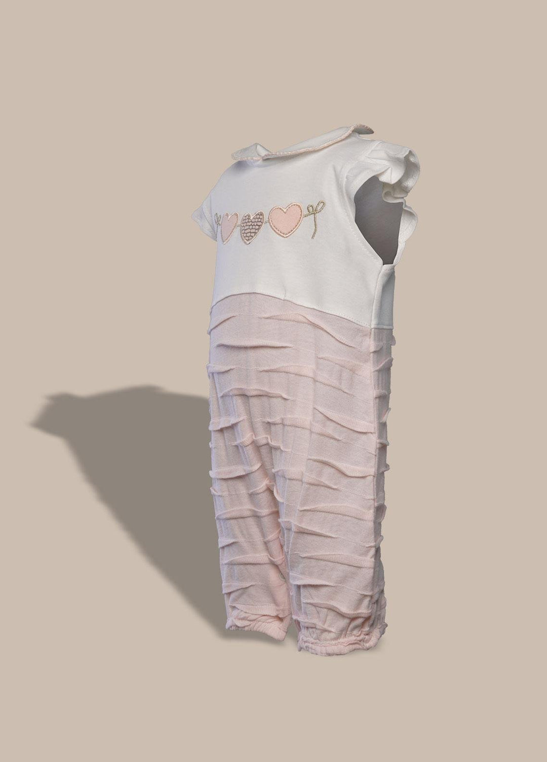 Sanaulla Exclusive Range  Pret Romper for Girls -  TU1118 Peach