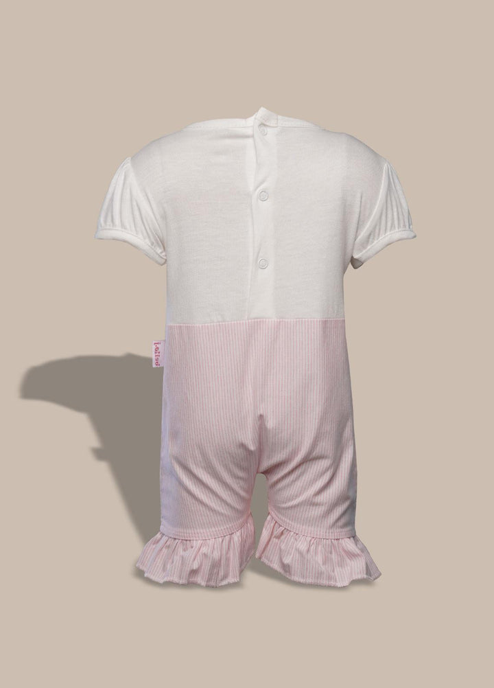 Sanaulla Exclusive Range  Pret Romper for Girls -  1016500 Fawn