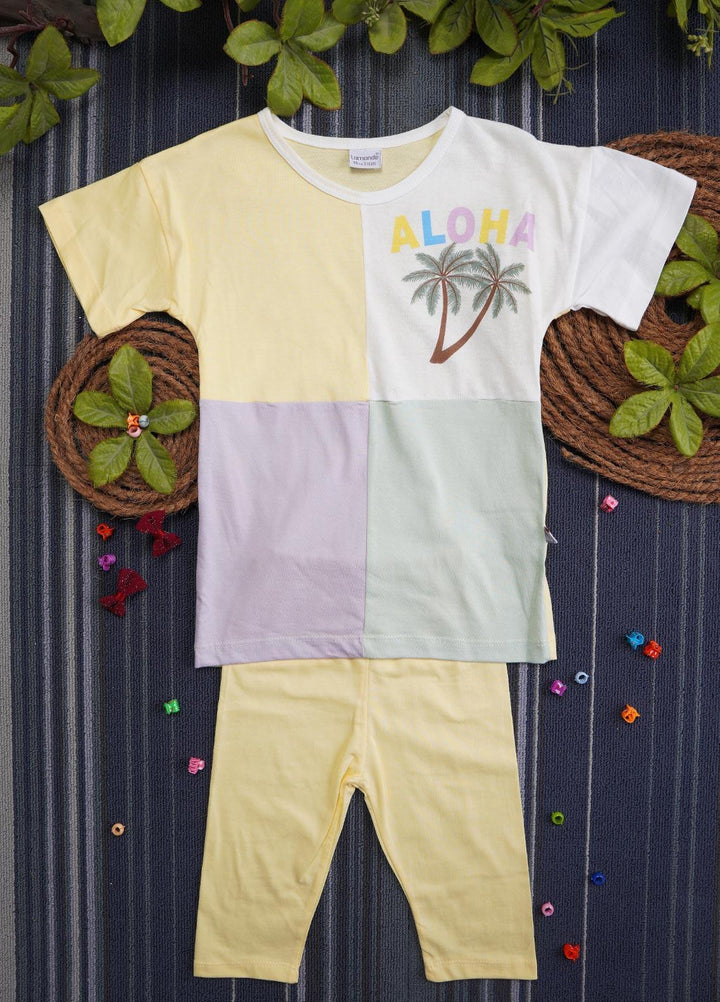 Sanaulla Exclusive Range Cotton Casual Suit for Girls -  131067 Yellow