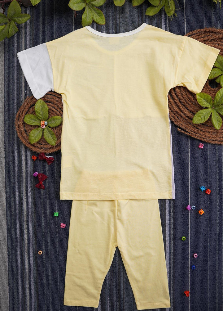 Sanaulla Exclusive Range Cotton Casual Suit for Girls -  131067 Yellow