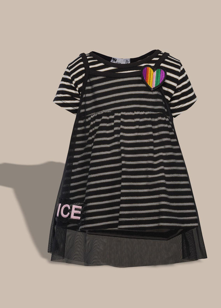 Sanaulla Exclusive Range  Pret T-Shirt for Girls -  20-370 Black