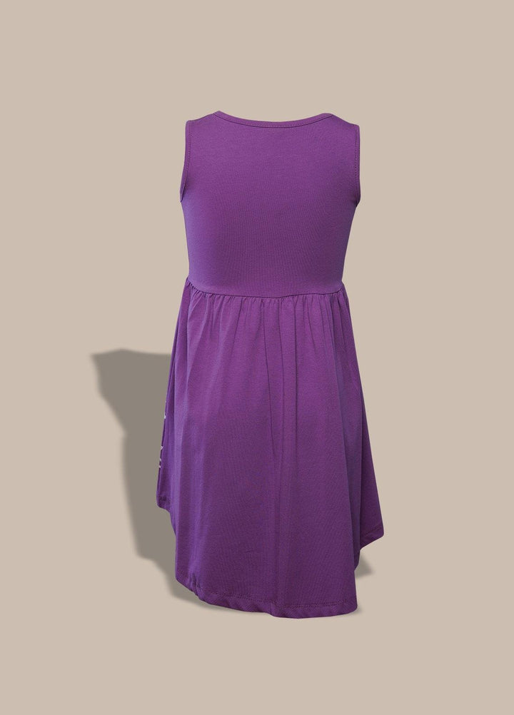 Sanaulla Exclusive Range  Pret Frock for Girls -  114922 Purple