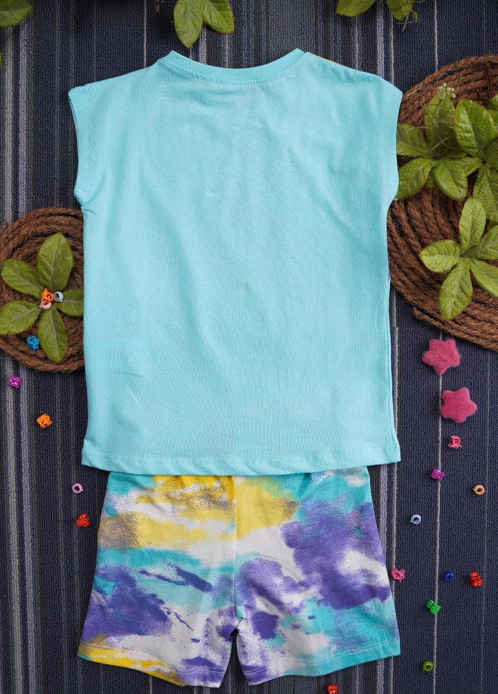 Sanaulla Exclusive Range Cotton Casual Girls Suit -  131206 Ferozi