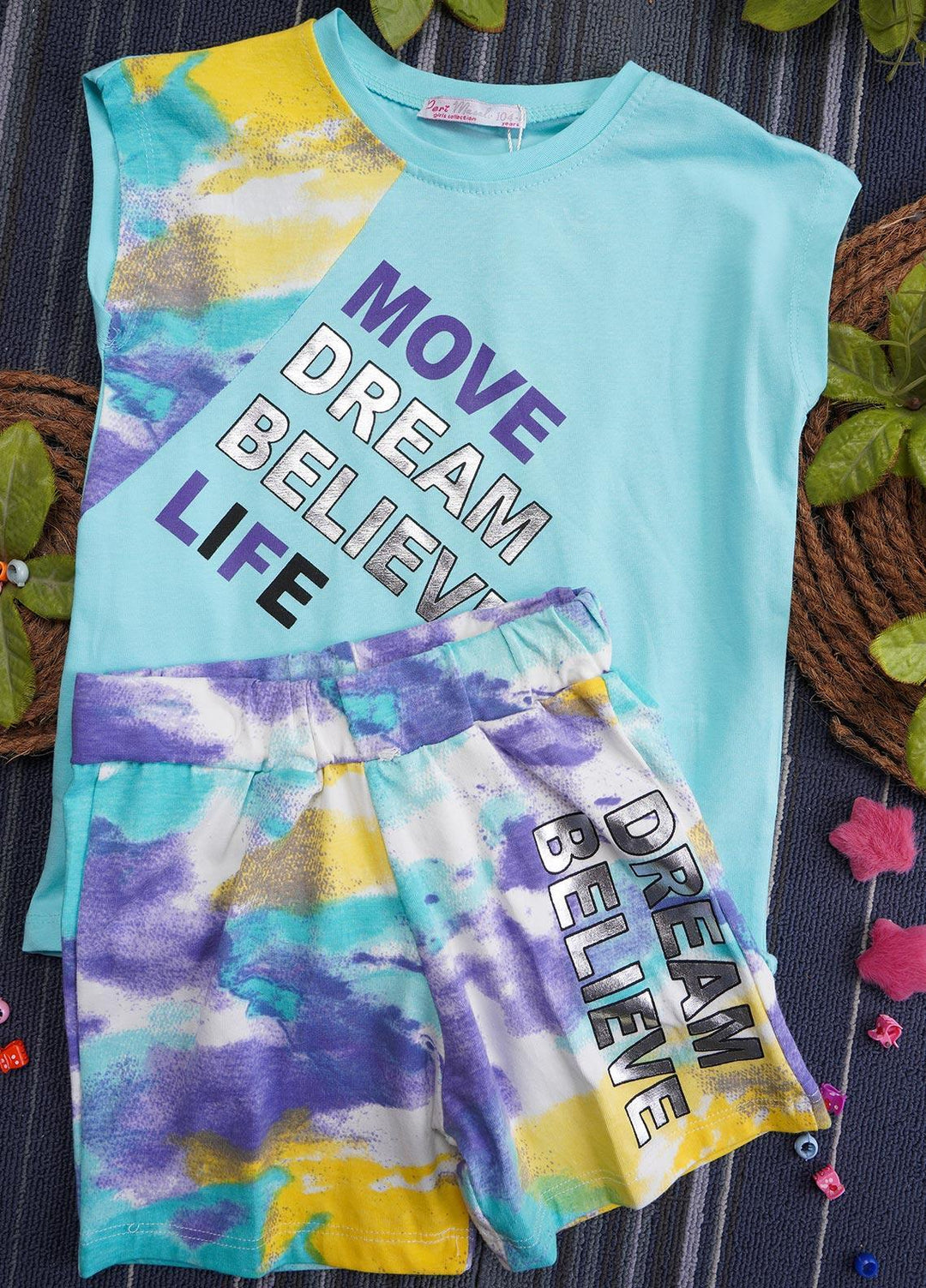 Sanaulla Exclusive Range Cotton Casual Girls Suit -  131206 Ferozi