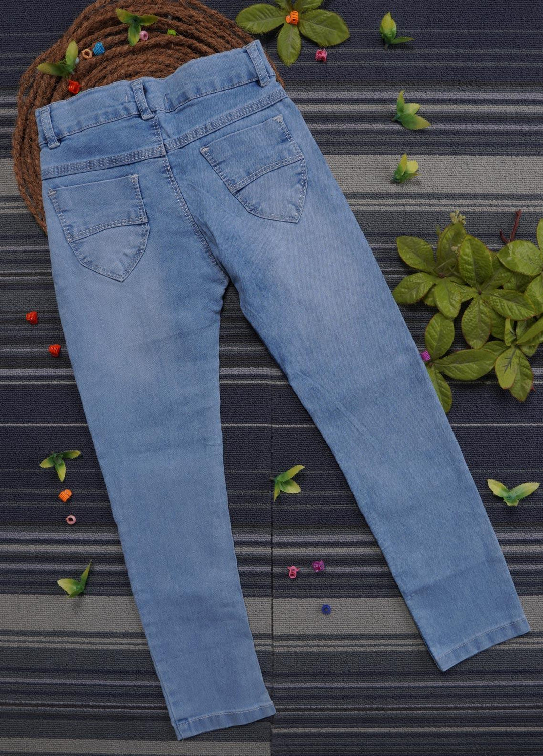 Sanaulla Exclusive Range Denim Casual Jeans for Girls -   0112 Sky Blue