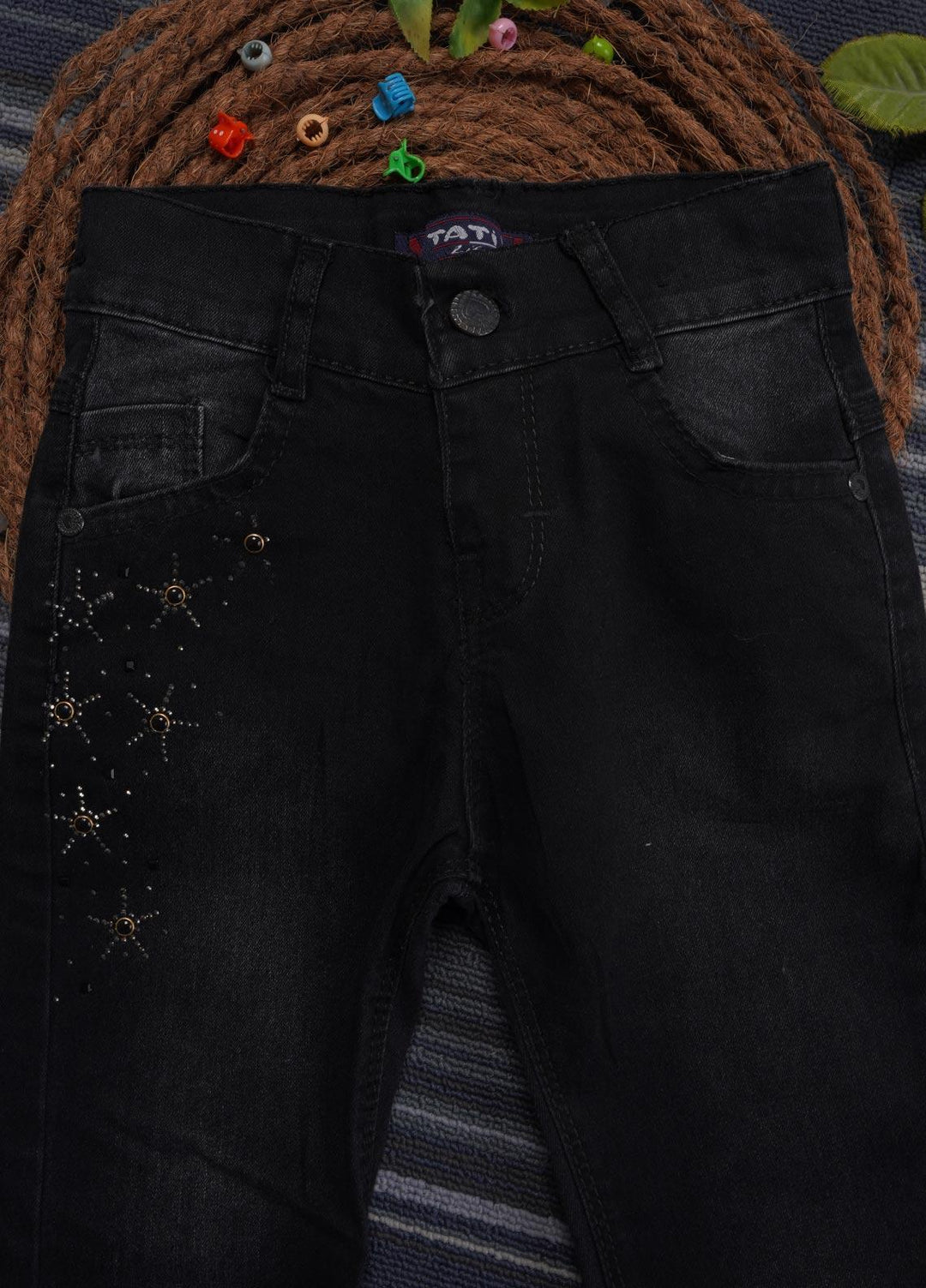 Sanaulla Exclusive Range Denim Casual Jeans for Girls -   0116 Black