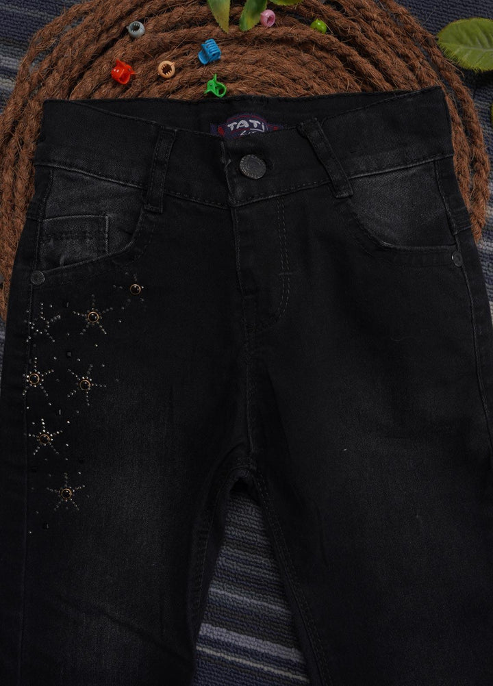 Sanaulla Exclusive Range Denim Casual Jeans for Girls -   0116 Black