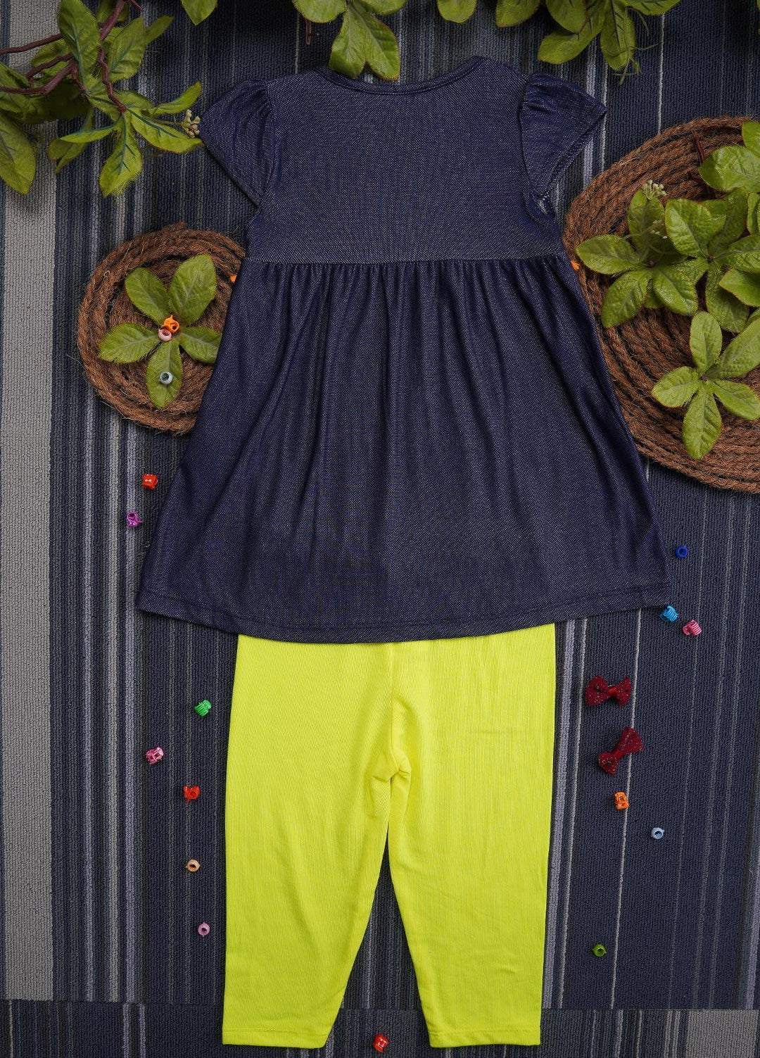 Sanaulla Exclusive Range Cotton Casual Girls Suit -  116348 Navy