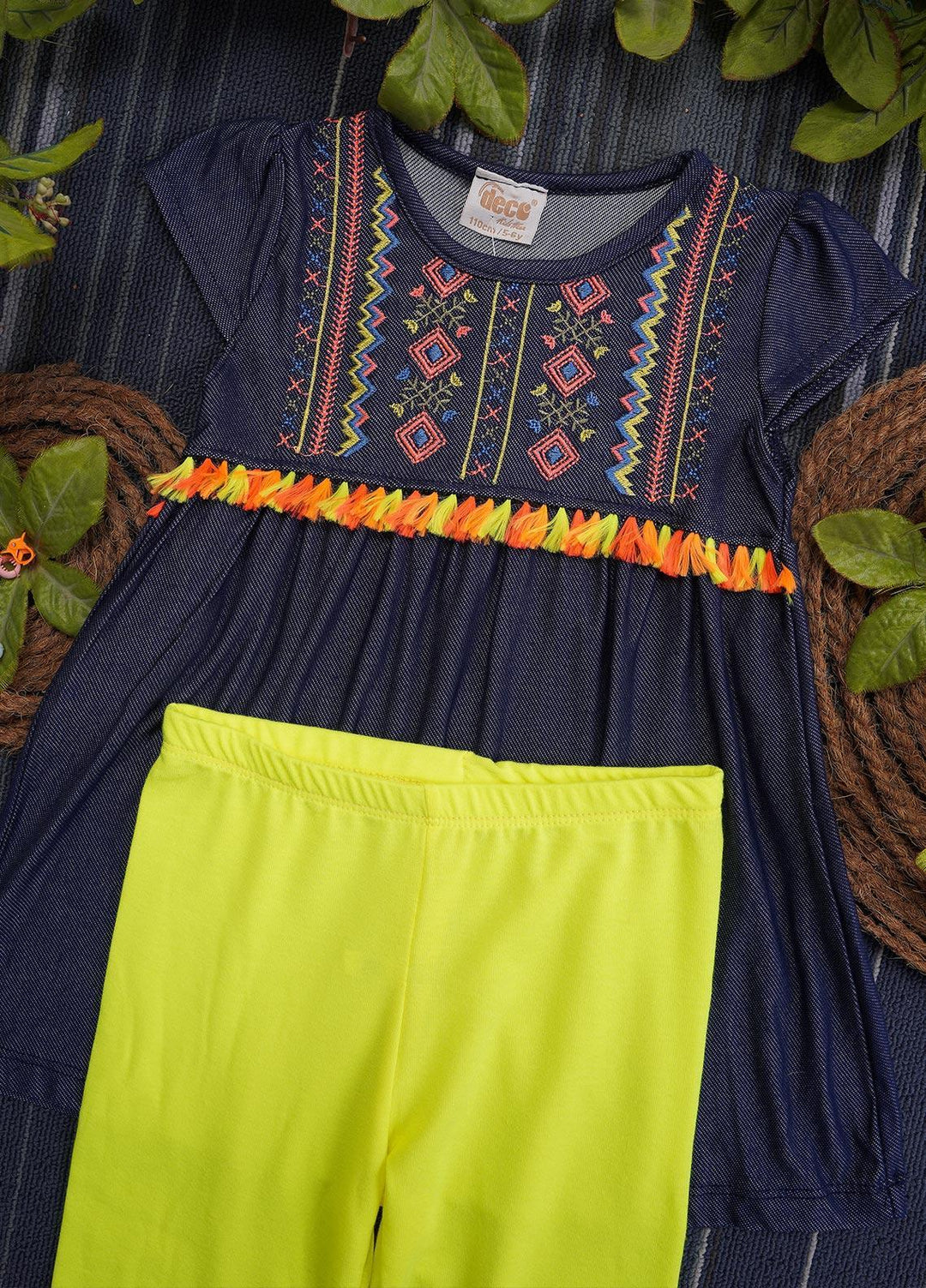 Sanaulla Exclusive Range Cotton Casual Girls Suit -  116348 Navy