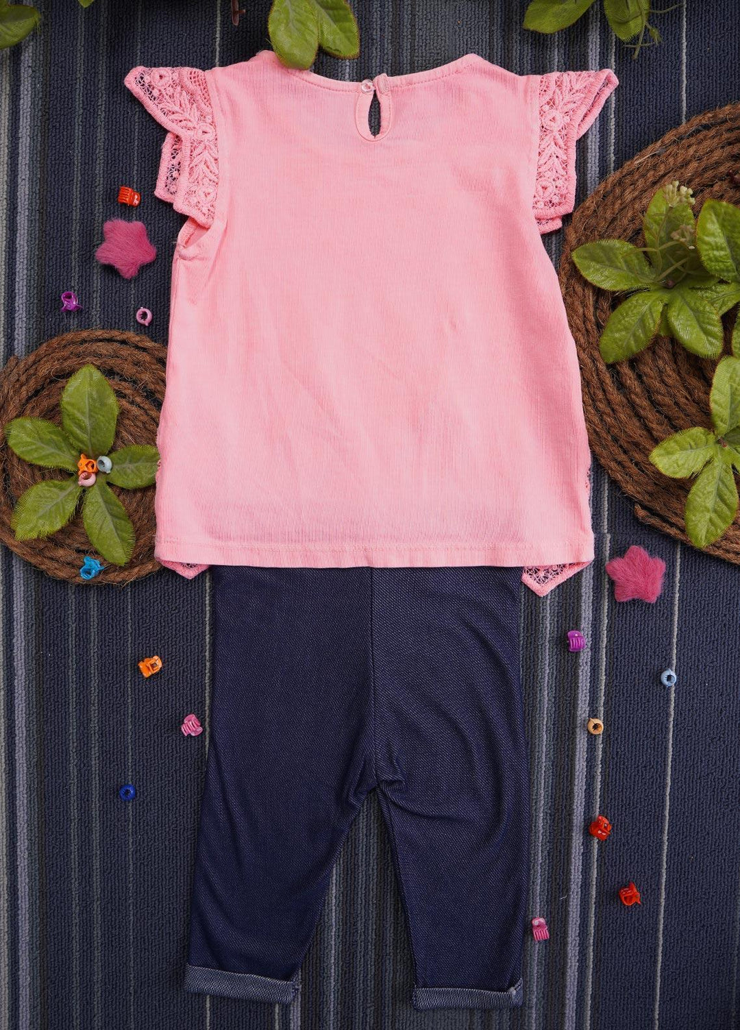 Sanaulla Exclusive Range Cotton Casual Suit for Girls -  118082 Pink
