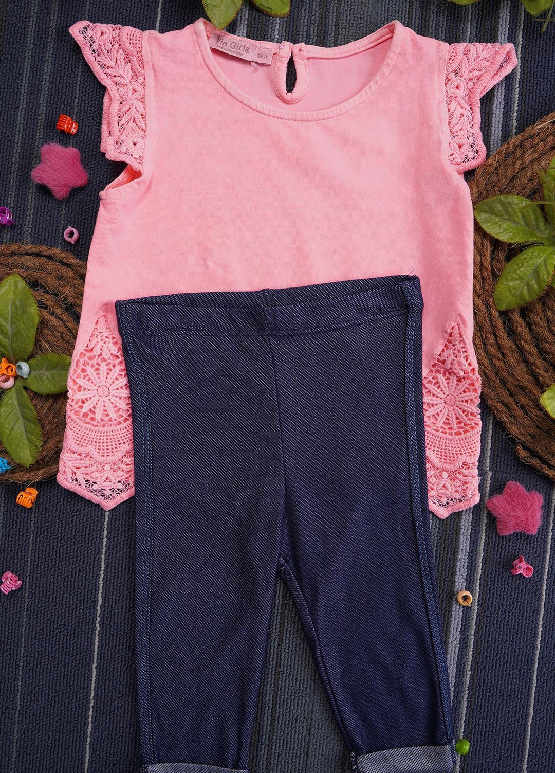 Sanaulla Exclusive Range Cotton Casual Suit for Girls -  118082 Pink