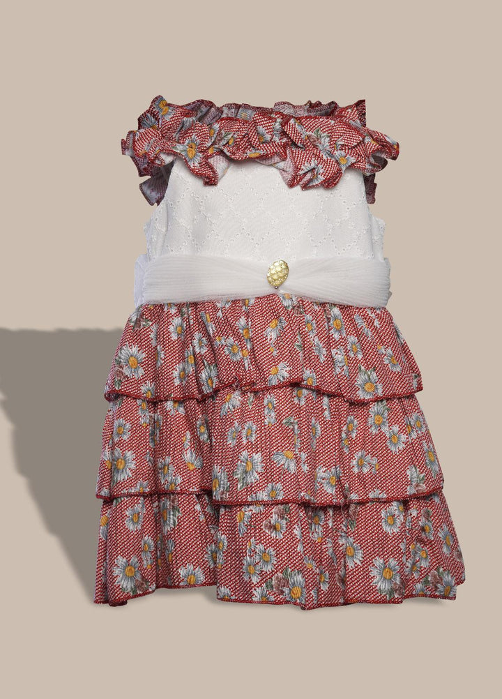 Sanaulla Exclusive Range  Pret Frock for Girls -  1016187 Multi-1