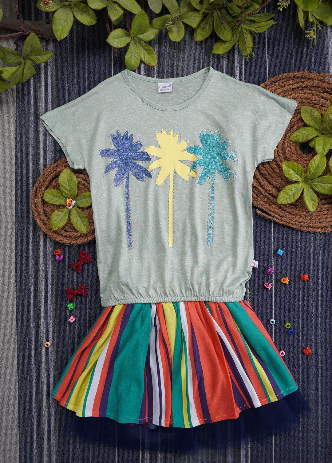 Sanaulla Exclusive Range Cotton Casual Girls Suit -  131049 C Green