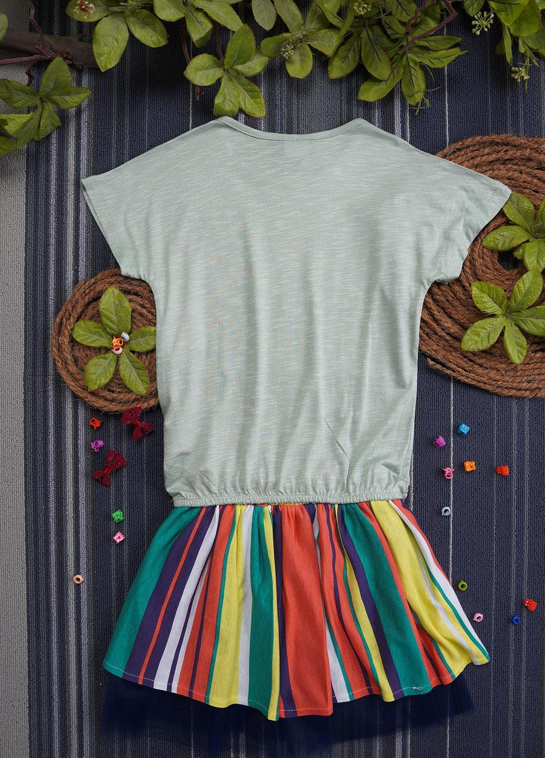 Sanaulla Exclusive Range Cotton Casual Girls Suit -  131049 C Green