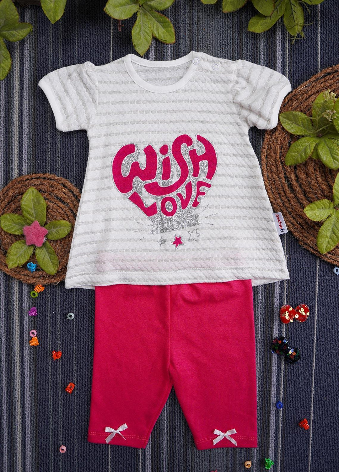 Sanaulla Exclusive Range Cotton Casual Suit for Girls -  133089 Dark Pink