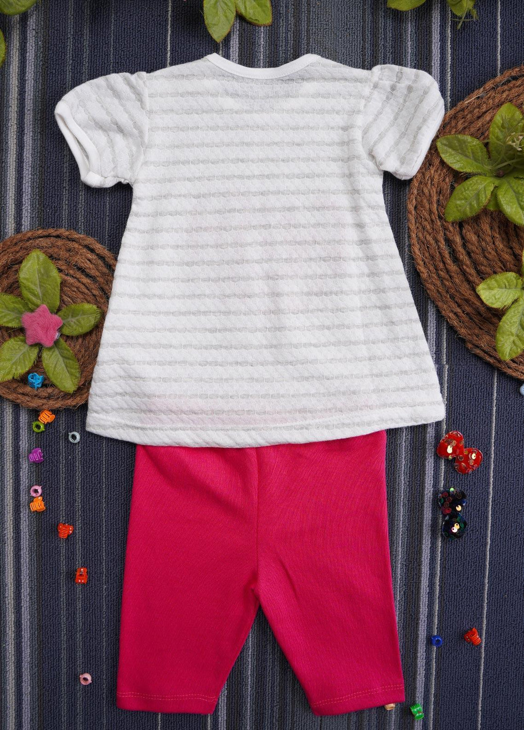 Sanaulla Exclusive Range Cotton Casual Suit for Girls -  133089 Dark Pink