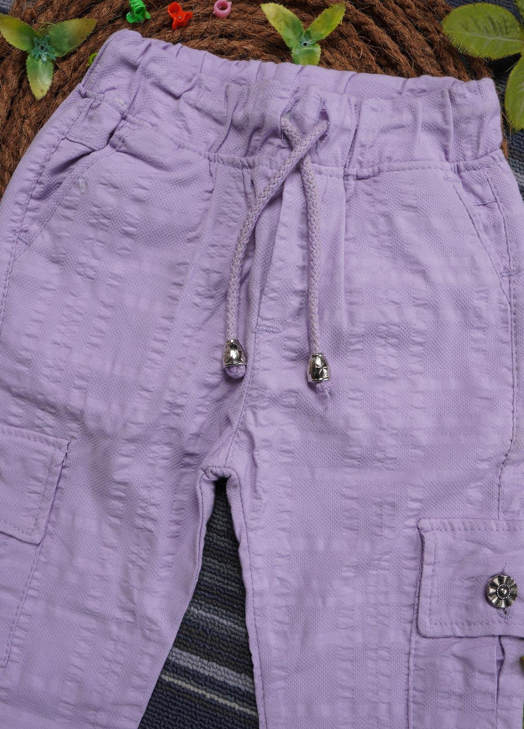 Sanaulla Exclusive Range Cotton Casual Trouser for Girls -   0103 Purple